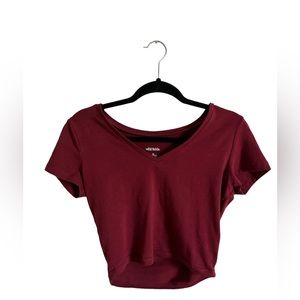 Maroon wild fable crop top